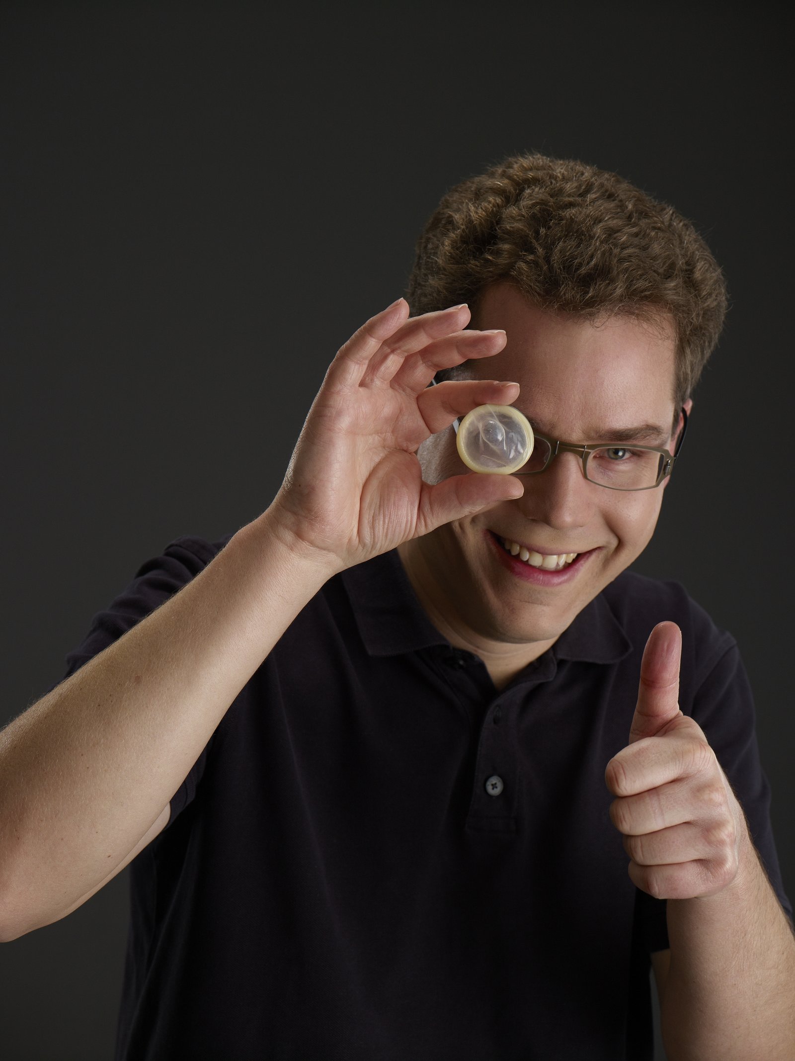 Jan Vinzenz Krause with condom